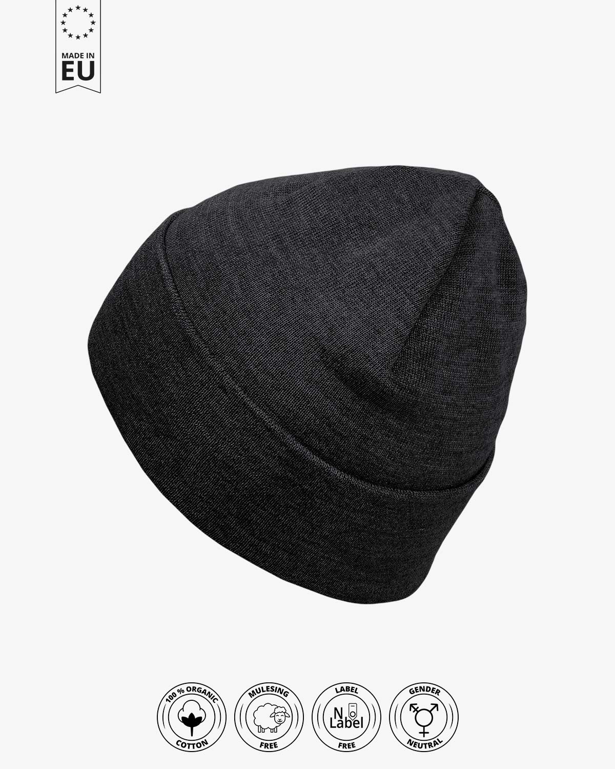 Classic Beanie Nera - Organic Cotton (Organic)
