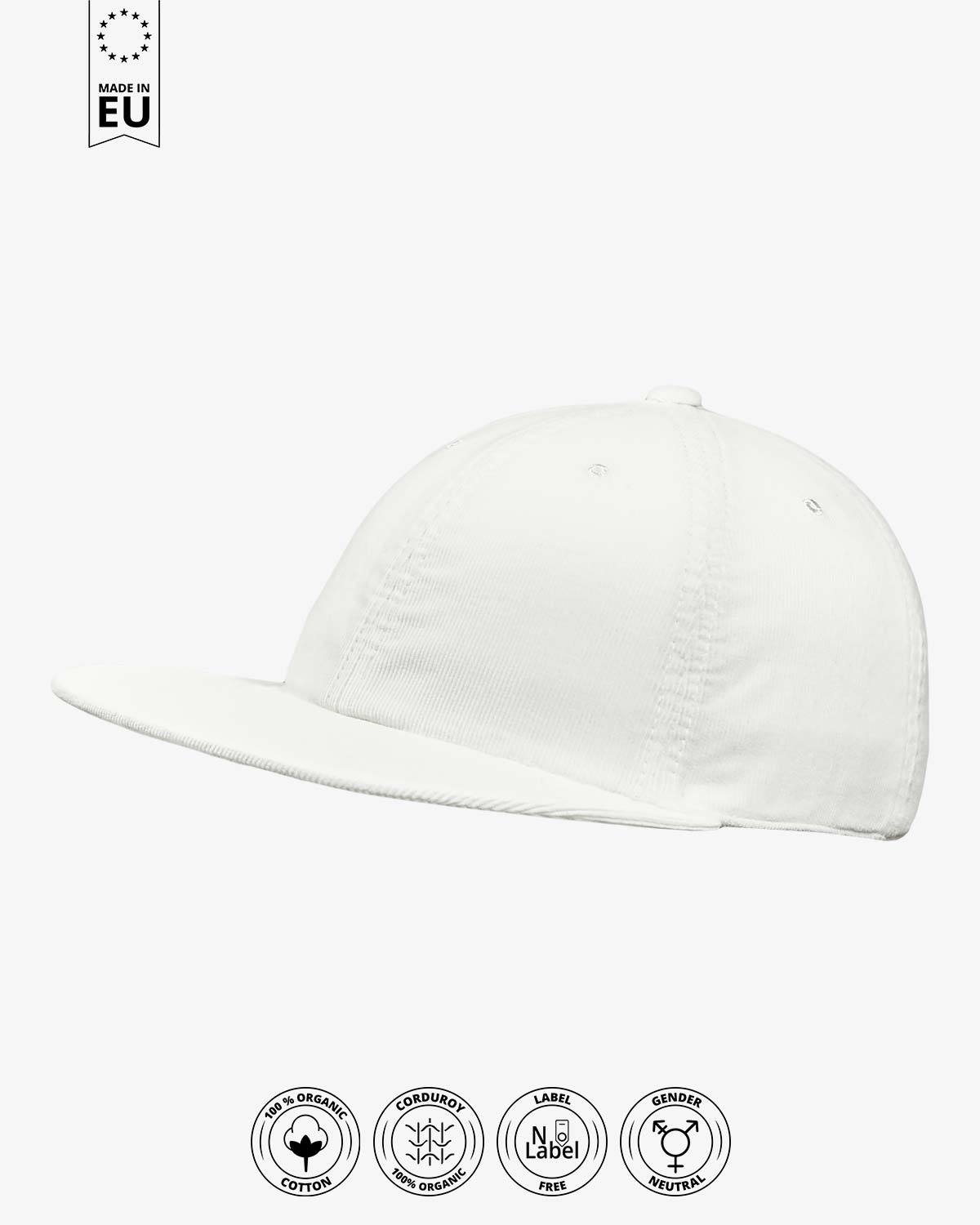 6 Panel Snapback Cap Kulu - Fine Cord (Organic)