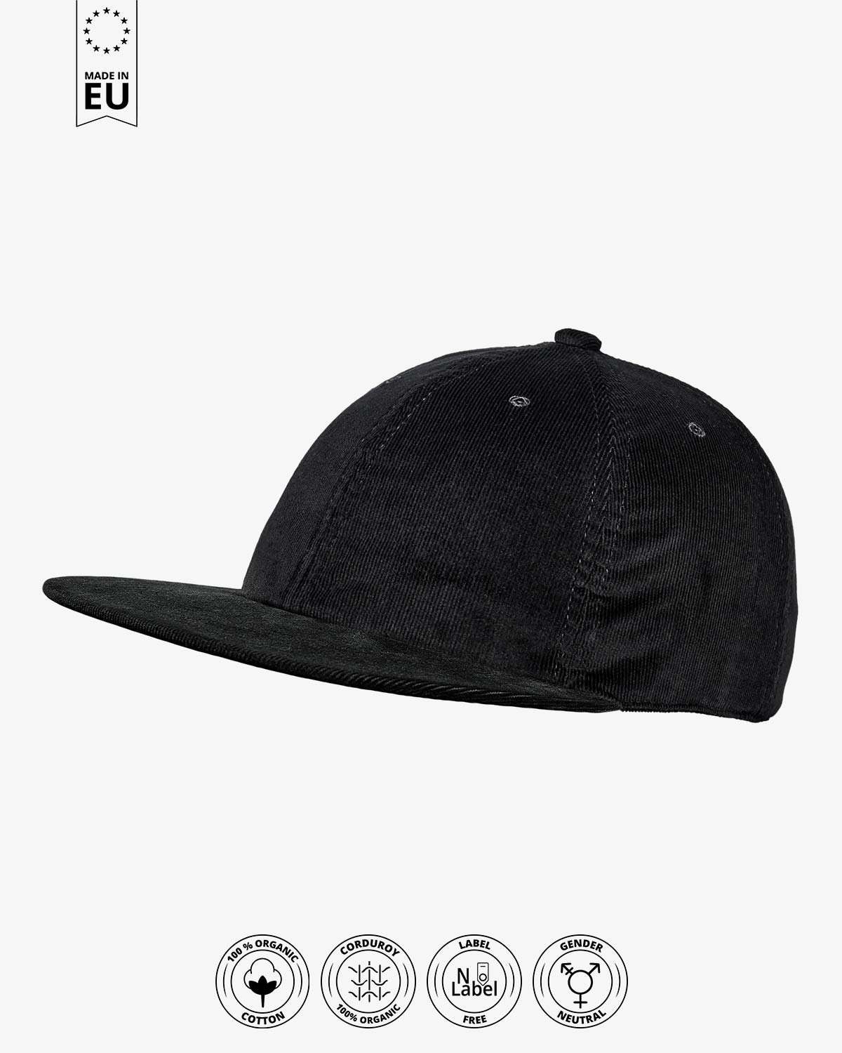 6 Panel Snapback Cap Kulu - Fine Cord (Organic)