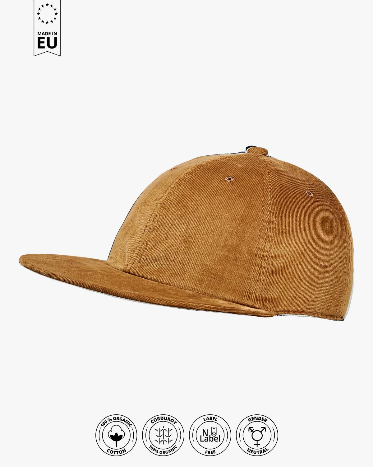 6 Panel Snapback Cap Kulu - Fine Cord (Organic)