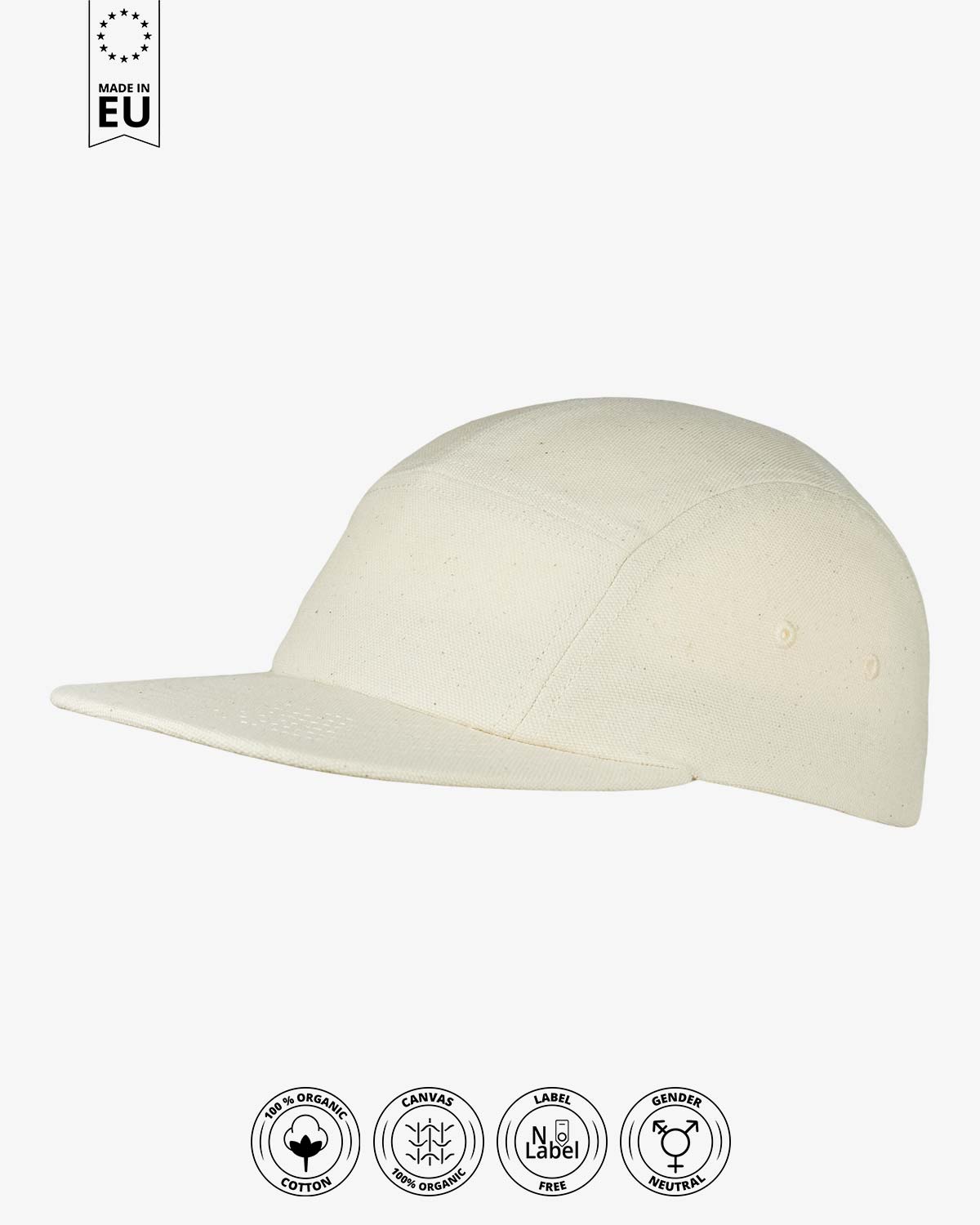 5 Panel Camper Cap Odon - Canvas 280g (Organic)