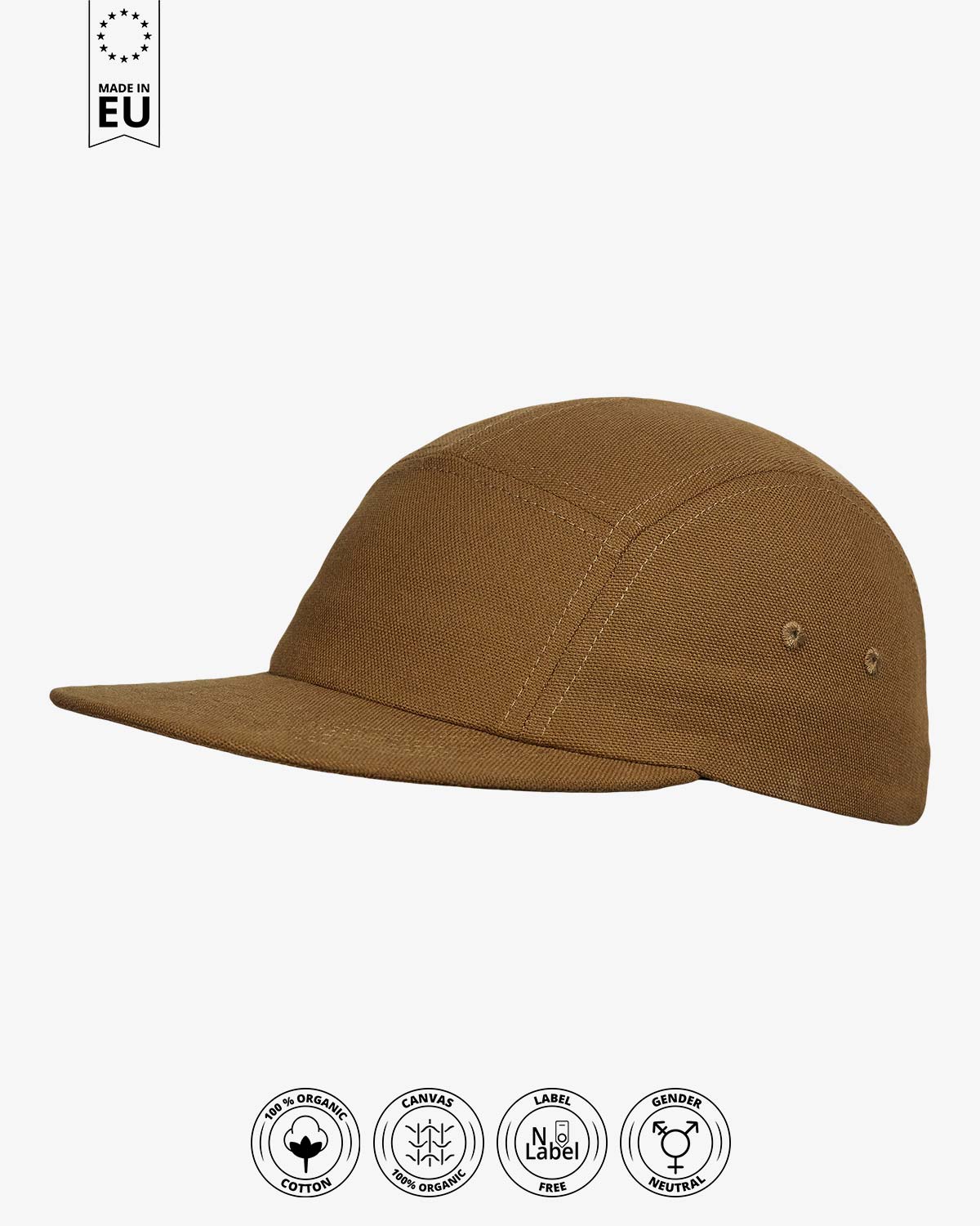 5 Panel Camper Cap Odon - Canvas 280g (Organic)