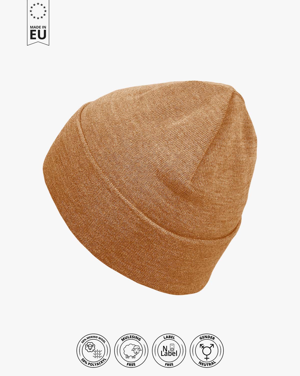 Classic Beanie Nera - Woolmix