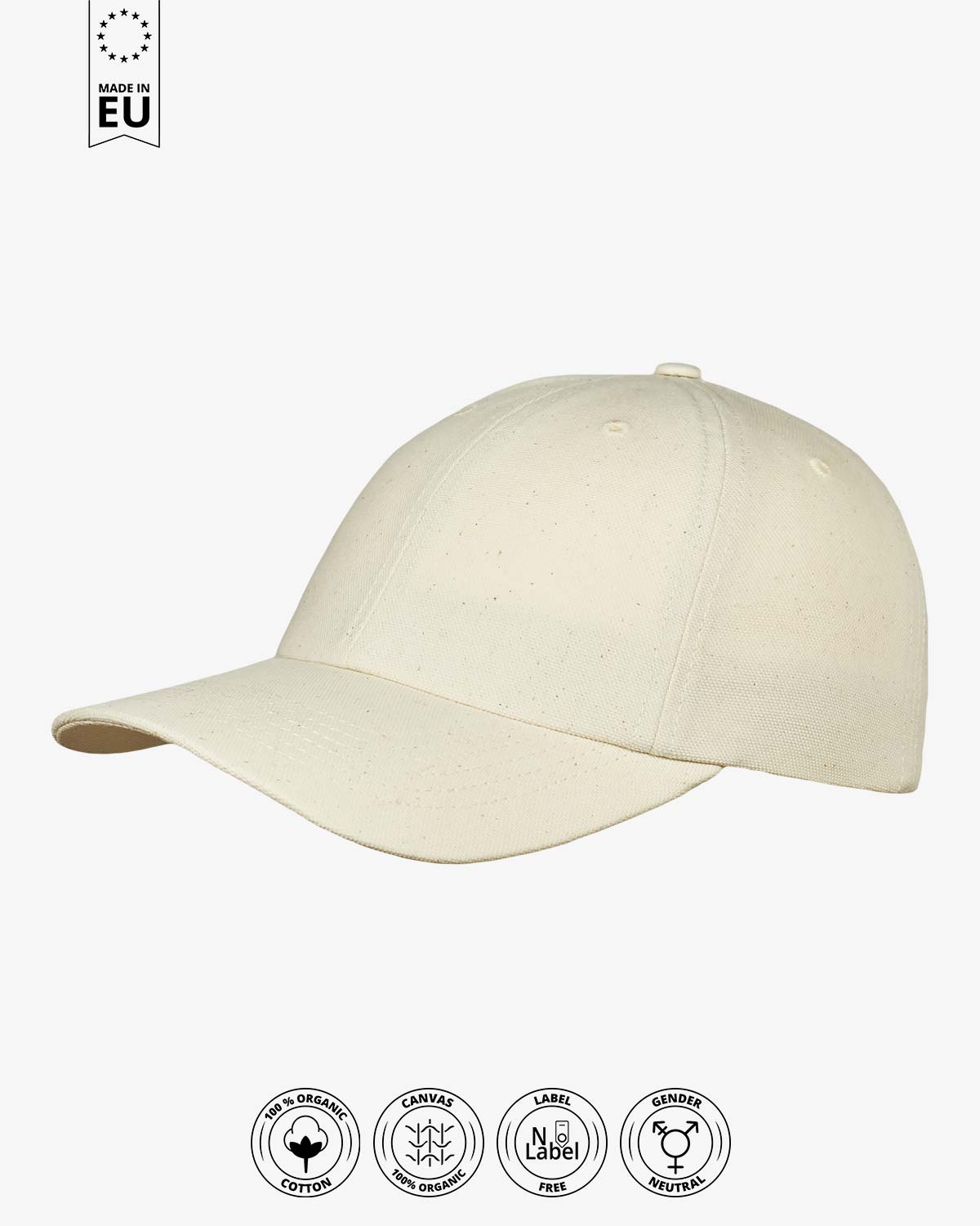 6 Panel Dad Cap Floya - Canvas 280g (Organic)