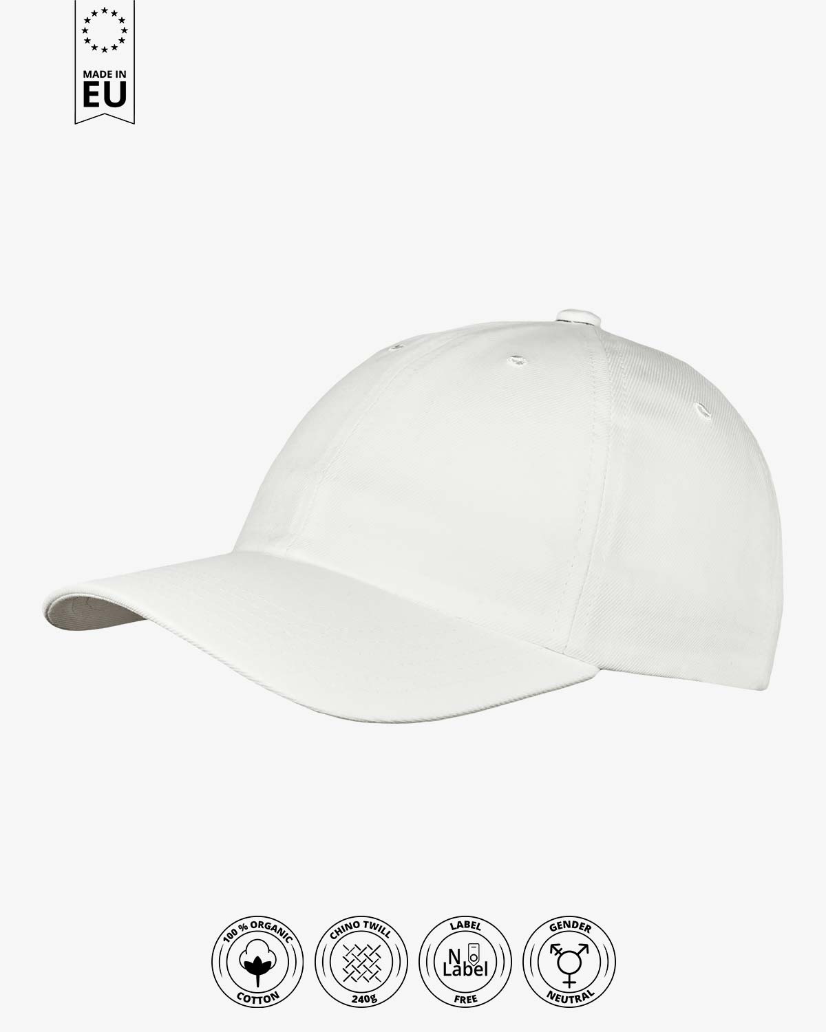 6 Panel Dad Cap Hekla - Chino Twill 240g (Organic)